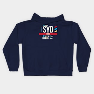 Sydney (SYD) Airport Code Baggage Tag Kids Hoodie